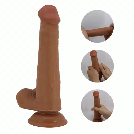 Consolador Piel Deslizante con Testículos de 22cm Tallen - Image 2
